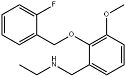 N-(2-((2-FLUOROBENZYL)OXY)-3-METHOXYBENZYL)ETHANAMINE Struktur