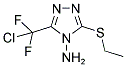 3-[CHLORO(DIFLUORO)METHYL]-5-(ETHYLSULFANYL)-4H-1,2,4-TRIAZOL-4-AMINE Struktur