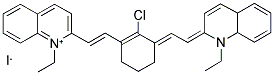 2-[(E)-2-(2-CHLORO-3-((E)-2-[1-ETHYL-4A,8A-DIHYDRO-2(1H)-QUINOLINYLIDENE]ETHYLIDENE)-1-CYCLOHEXEN-1-YL)ETHENYL]-1-ETHYLQUINOLINIUM IODIDE Struktur