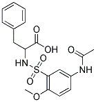 2-([[5-(ACETYLAMINO)-2-METHOXYPHENYL]SULFONYL]AMINO)-3-PHENYLPROPANOIC ACID Struktur