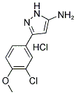 3-(3-CHLORO-4-METHOXYPHENYL)-1H-PYRAZOL-5-YLAMINE HYDROCHLORIDE Struktur