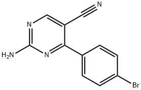 2-AMINO-4-(4-BROMOPHENYL)-5-PYRIMIDINECARBONITRILE Struktur