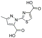 2-(5-CARBOXY-3-METHYL-1H-PYRAZOL-1-YL)-1,3-THIAZOLE-4-CARBOXYLIC ACID Struktur