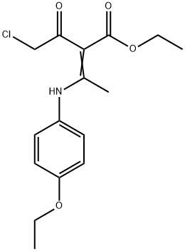 ETHYL (2E)-2-(CHLOROACETYL)-3-[(4-ETHOXYPHENYL)AMINO]BUT-2-ENOATE Struktur