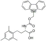 (S)-2-(9H-FLUOREN-9-YLMETHOXYCARBONYLAMINO)-4-(2,4,6-TRIMETHYL-PHENYL)-BUTYRIC ACID Struktur