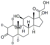 5ALPHA-PREGNAN-11BETA,17ALPHA,21-TRIOL-3,20-DIONE-1,2,4,5-D4 Struktur