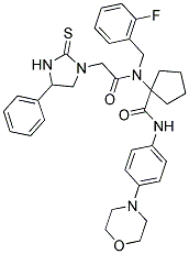 1-(N-(2-FLUOROBENZYL)-2-(4-PHENYL-2-THIOXOIMIDAZOLIDIN-1-YL)ACETAMIDO)-N-(4-MORPHOLINOPHENYL)CYCLOPENTANECARBOXAMIDE Struktur