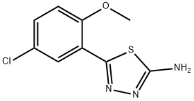 5-(5-CHLORO-2-METHOXY-PHENYL)-[1,3,4]THIADIAZOL-2-YLAMINE Struktur