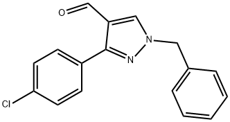 1-BENZYL-3-(4-CHLOROPHENYL)-1H-PYRAZOLE-4-CARBALDEHYDE Struktur