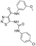 5-({[(4-CHLOROPHENYL)AMINO]CARBONYL}AMINO)-N-(3-METHOXYPHENYL)-1,2,3-THIADIAZOLE-4-CARBOXAMIDE Struktur