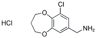 (9-CHLORO-3,4-DIHYDRO-2H-1,5-BENZODIOXEPIN-7-YL)METHYLAMINE HYDROCHLORIDE Struktur