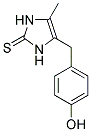 4-(4-HYDROXYBENZYL)-5-METHYL-1,3-DIHYDRO-2H-IMIDAZOLE-2-THIONE Struktur