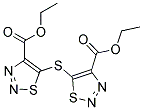 ETHYL 5-{[4-(ETHOXYCARBONYL)-1,2,3-THIADIAZOL-5-YL]THIO}-1,2,3-THIADIAZOLE-4-CARBOXYLATE Struktur