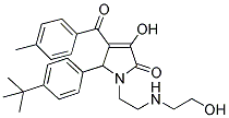 5-[4-(TERT-BUTYL)PHENYL]-3-HYDROXY-1-{2-[(2-HYDROXYETHYL)AMINO]ETHYL}-4-(4-METHYLBENZOYL)-1,5-DIHYDRO-2H-PYRROL-2-ONE Struktur