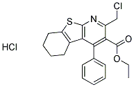 ETHYL 2-(CHLOROMETHYL)-4-PHENYL-5,6,7,8-TETRAHYDRO[1]BENZOTHIENO[2,3-B]PYRIDINE-3-CARBOXYLATE HYDROCHLORIDE Struktur