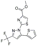 METHYL 2-[5-THIEN-2-YL-3-(TRIFLUOROMETHYL)-1H-PYRAZOL-1-YL]-1,3-THIAZOLE-4-CARBOXYLATE Struktur