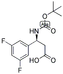 (S)-3-TERT-BUTOXYCARBONYLAMINO-3-(3,5-DIFLUORO-PHENYL)-PROPIONIC ACID Struktur