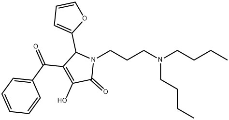 4-BENZOYL-1-[3-(DIBUTYLAMINO)PROPYL]-5-(2-FURYL)-3-HYDROXY-1,5-DIHYDRO-2H-PYRROL-2-ONE Struktur