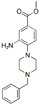 3-AMINO-4-(4-BENZYL-PIPERAZIN-1-YL)-BENZOIC ACID METHYL ESTER Struktur