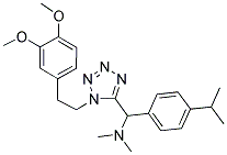 (1-(3,4-DIMETHOXYPHENETHYL)-1H-TETRAZOL-5-YL)(4-ISOPROPYLPHENYL)-N,N-DIMETHYLMETHANAMINE Struktur