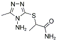 2-[(4-AMINO-5-METHYL-4H-1,2,4-TRIAZOL-3-YL)SULFANYL]PROPANAMIDE Struktur