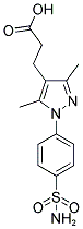 3-(1-[4-(AMINOSULFONYL)PHENYL]-3,5-DIMETHYL-1H-PYRAZOL-4-YL)PROPANOIC ACID Struktur