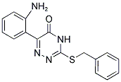 6-(2-AMINO-PHENYL)-3-BENZYLSULFANYL-4 H-[1,2,4]TRIAZIN-5-ONE Struktur