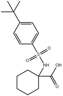 1-(([4-(TERT-BUTYL)PHENYL]SULFONYL)AMINO)CYCLOHEXANECARBOXYLIC ACID Struktur