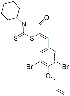 (5Z)-5-[4-(ALLYLOXY)-3,5-DIBROMOBENZYLIDENE]-3-CYCLOHEXYL-2-THIOXO-1,3-THIAZOLIDIN-4-ONE Struktur