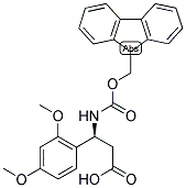 (S)-3-(2,4-DIMETHOXY-PHENYL)-3-(9H-FLUOREN-9-YLMETHOXYCARBONYLAMINO)-PROPIONIC ACID Struktur