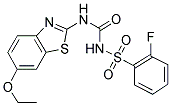 N-{[(6-ETHOXY-1,3-BENZOTHIAZOL-2-YL)AMINO]CARBONYL}-2-FLUOROBENZENESULFONAMIDE Struktur