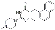 6-METHYL-2-(4-METHYLPIPERAZIN-1-YL)-5-(1-NAPHTHYLMETHYL)PYRIMIDIN-4(3H)-ONE Struktur