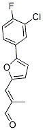 (2E)-3-[5-(3-CHLORO-4-FLUOROPHENYL)-2-FURYL]-2-METHYLACRYLALDEHYDE Struktur