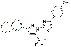 4-(4-METHOXYPHENYL)-2-[3-(2-NAPHTHYL)-5-(TRIFLUOROMETHYL)-1H-PYRAZOL-1-YL]-1,3-THIAZOLE Structure