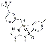 5-{[(4-METHYLPHENYL)SULFONYL]AMINO}-N-[3-(TRIFLUOROMETHYL)PHENYL]-1H-1,2,3-TRIAZOLE-4-CARBOXAMIDE Struktur