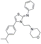 (Z)-N-(4-(4-ISOPROPYLPHENYL)-3-(2-MORPHOLINOETHYL)THIAZOL-2(3H)-YLIDENE)BENZENAMINE Struktur