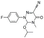 2-(4-FLUOROPHENYL)-3-ISOPROPOXY-4-METHYL-5-OXO-2,3,4,5-TETRAHYDRO-1,2,4-TRIAZINE-6-CARBONITRILE Struktur