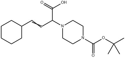 (E)-2-(4-BOC-PIPERAZIN-1-YL)-4-CYCLOHEXYL-3-BUTENOIC ACID Struktur