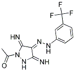 (4E)-1-ACETYL-3,5-DIIMINOPYRAZOLIDIN-4-ONE [3-(TRIFLUOROMETHYL)PHENYL]HYDRAZONE