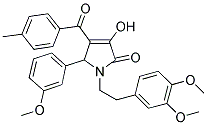 1-(3,4-DIMETHOXYPHENETHYL)-3-HYDROXY-5-(3-METHOXYPHENYL)-4-(4-METHYLBENZOYL)-1H-PYRROL-2(5H)-ONE Struktur