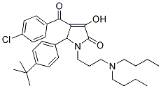 5-(4-TERT-BUTYLPHENYL)-4-(4-CHLOROBENZOYL)-1-(3-(DIBUTYLAMINO)PROPYL)-3-HYDROXY-1H-PYRROL-2(5H)-ONE Struktur