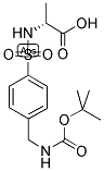 (R)-2-((4-TERT-BUTOXYCARBONYLAMINOMETHYL)-BENZENESULFONYLAMINO)-PROPIONIC ACID Struktur