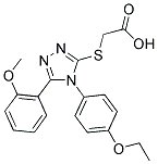 [[4-(4-ETHOXYPHENYL)-5-(2-METHOXYPHENYL)-4H-1,2,4-TRIAZOL-3-YL]THIO]ACETIC ACID Struktur