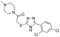 1-({[5-(2,4-DICHLOROPHENYL)-4H-1,2,4-TRIAZOL-3-YL]THIO}ACETYL)-4-METHYLPIPERAZINE Struktur