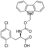 (R)-3-(2,5-DICHLORO-PHENYL)-2-(9H-FLUOREN-9-YLMETHOXYCARBONYLAMINO)-PROPIONIC ACID Struktur