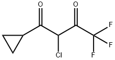 2-CHLORO-1-CYCLOPROPYL-4,4,4-TRIFLUORO-BUTANE-1,3-DIONE Struktur