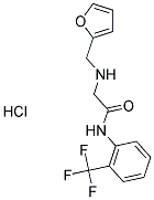 2-[(2-FURYLMETHYL)AMINO]-N-[2-(TRIFLUOROMETHYL)PHENYL]ACETAMIDE HYDROCHLORIDE Struktur