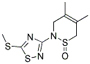 4,5-DIMETHYL-2-(5-METHYLTHIO-1,2,4-THIADIAZOL-3-YL)-2,3-DIHYDRO-6H-1,2-THIADIAZIN-1-OXIDE Struktur