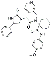 N-(4-METHOXYPHENYL)-1-(2-(4-PHENYL-2-THIOXOIMIDAZOLIDIN-1-YL)-N-(PYRIDIN-3-YLMETHYL)ACETAMIDO)CYCLOHEXANECARBOXAMIDE Struktur