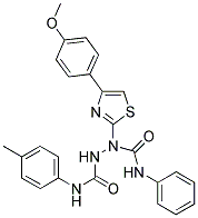 N~1~-PHENYL-1-[4-(4-METHOXYPHENYL)-1,3-THIAZOL-2-YL]-N~2~-(4-METHYLPHENYL)-1,2-HYDRAZINEDICARBOXAMIDE Struktur